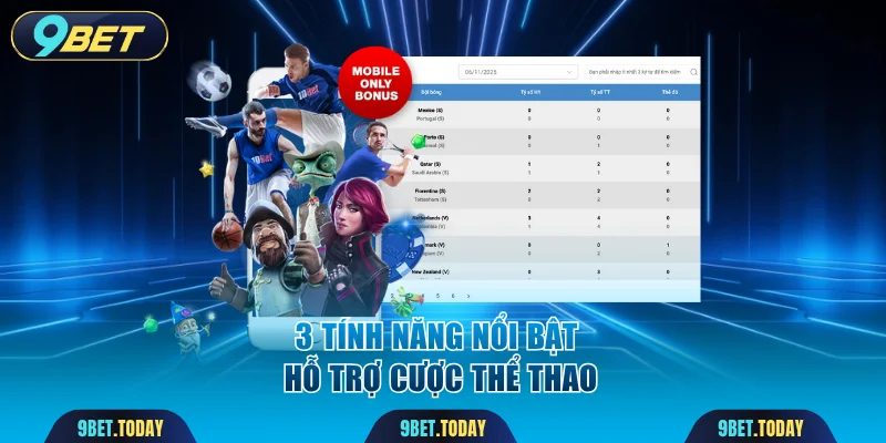 3 tính năng nổi bật hỗ trợ cược thể thao